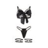 SUBBLIME - 955199 CONJUNTO DE SUJETADOR CON LAZO NEGRO AJUSTABLE S/M