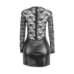 SUBBLIME - 955595 VESTIDO DE MANGA LARGA CON ENCAJE NEGRO TALLA S/M