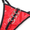SUBBLIME - 955533 CONJUNTO DE SUJETADOR DE MALLA CON CREMALLERA DE CHAROL ROJO S/M