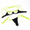 SUBBLIME - 955274 CONJUNTO DE SUJETADOR CON COLLAR Y DETALLES EN LAS PIERNAS VERDE FLUORESCENTE S/M