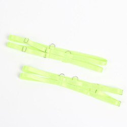 SUBBLIME - 955311 CONJUNTO DE SUJETADOR CON ENCAJE Y LIGUEROS VERDE Y AZUL S/M