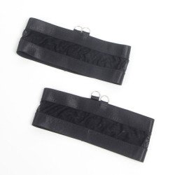 SUBBLIME - 955236 SUJETADOR DE BONDAGE NEGRO CON LIGUEROS TALLA S/M