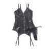 SUBBLIME - 955458 BODY CON CREMALLERA DE CUERO NEGRO S/M