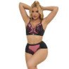 SUBBLIME - 955571 CONJUNTO DE SUJETADOR DE MALLA CON CREMALLERA DE CHAROL ROSA TALLA S/M