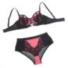 SUBBLIME - 955571 CONJUNTO DE SUJETADOR DE MALLA CON CREMALLERA DE CHAROL ROSA TALLA S/M