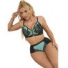 SUBBLIME - 955557 CONJUNTO DE SUJETADOR DE MALLA CON CREMALLERA DE CHAROL VERDE S/M