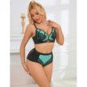 SUBBLIME - 955557 CONJUNTO DE SUJETADOR DE MALLA CON CREMALLERA DE CHAROL VERDE S/M