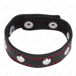 KINK - ANILLO DE PENE DE CUERO CON PINCHOS 21,5 X 1,6 CM