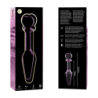 SERIE NEBULA DE IBIZA - MODELO 7 TAPÓN ANAL DE VIDRIO DE BOROSILICATO ROSA 13,5 CM -O- 3 CM