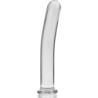 SERIE NEBULA DE IBIZA - MODELO 8 DILDO DE VIDRIO DE BOROSILICATO TRANSPARENTE 14,5 CM -O- 2 CM
