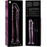 SERIE NEBULA DE IBIZA - MODELO 12 DILDO DE VIDRIO DE BOROSILICATO ROSA 17 CM -O- 3,5 CM