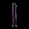 SERIE NEBULA DE IBIZA - MODELO 12 DILDO DE VIDRIO DE BOROSILICATO ROSA 17 CM -O- 3,5 CM