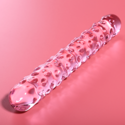 SERIE NEBULA DE IBIZA - MODELO 15 DILDO DE VIDRIO DE BOROSILICATO ROSA 18,5 CM -O- 3 CM