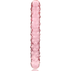 SERIE NEBULA DE IBIZA - MODELO 15 DILDO DE VIDRIO DE BOROSILICATO ROSA 18,5 CM -O- 3 CM