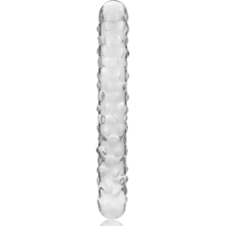 SERIE NEBULA DE IBIZA - MODELO 15 DILDO DE VIDRIO DE BOROSILICATO TRANSPARENTE 18,5 CM -O- 3 CM
