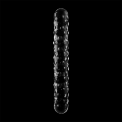 SERIE NEBULA DE IBIZA - MODELO 15 DILDO DE VIDRIO DE BOROSILICATO TRANSPARENTE 18,5 CM -O- 3 CM