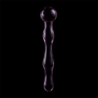 SERIE NEBULA DE IBIZA - MODELO 13 DILDO DE VIDRIO DE BOROSILICATO ROSA 18 CM -O- 3,5 CM