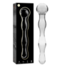 SERIE NEBULA DE IBIZA - MODELO 13 DILDO DE VIDRIO DE BOROSILICATO TRANSPARENTE 18 CM -O- 3,5 CM