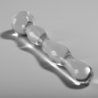 SERIE NEBULA DE IBIZA - MODELO 13 DILDO DE VIDRIO DE BOROSILICATO TRANSPARENTE 18 CM -O- 3,5 CM