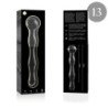 SERIE NEBULA DE IBIZA - MODELO 13 DILDO DE VIDRIO DE BOROSILICATO TRANSPARENTE 18 CM -O- 3,5 CM