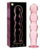 SERIE NEBULA DE IBIZA - MODELO 10 DILDO DE VIDRIO DE BOROSILICATO ROSA 16,5 CM -O- 3,5 CM