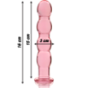 SERIE NEBULA DE IBIZA - MODELO 10 DILDO DE VIDRIO DE BOROSILICATO ROSA 16,5 CM -O- 3,5 CM
