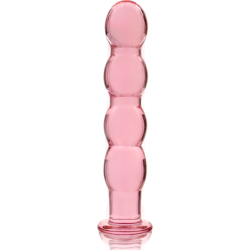 SERIE NEBULA DE IBIZA - MODELO 10 DILDO DE VIDRIO DE BOROSILICATO ROSA 16,5 CM -O- 3,5 CM
