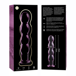 SERIE NEBULA DE IBIZA - MODELO 10 DILDO DE VIDRIO DE BOROSILICATO ROSA 16,5 CM -O- 3,5 CM