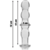 SERIE NEBULA DE IBIZA - MODELO 10 DILDO DE VIDRIO DE BOROSILICATO TRANSPARENTE 16,5 CM -O- 3,5 CM