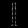 SERIE NEBULA DE IBIZA - MODELO 10 DILDO DE VIDRIO DE BOROSILICATO TRANSPARENTE 16,5 CM -O- 3,5 CM