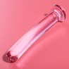 SERIE NEBULA DE IBIZA - MODELO 9 DILDO DE VIDRIO DE BOROSILICATO ROSA 15,5 CM -O- 2,5 CM