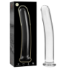 SERIE NEBULA DE IBIZA - MODELO 9 DILDO DE VIDRIO DE BOROSILICATO TRANSPARENTE 15,5 CM -O- 2,5 CM