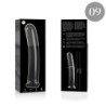 SERIE NEBULA DE IBIZA - MODELO 9 DILDO DE VIDRIO DE BOROSILICATO TRANSPARENTE 15,5 CM -O- 2,5 CM