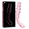 SERIE NEBULA DE IBIZA - MODELO 14 DILDO DE VIDRIO DE BOROSILICATO ROSA 18,5 CM -O- 3 CM
