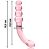 SERIE NEBULA DE IBIZA - MODELO 14 DILDO DE VIDRIO DE BOROSILICATO ROSA 18,5 CM -O- 3 CM