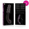 SERIE NEBULA DE IBIZA - MODELO 14 DILDO DE VIDRIO DE BOROSILICATO ROSA 18,5 CM -O- 3 CM