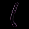 SERIE NEBULA DE IBIZA - MODELO 14 DILDO DE VIDRIO DE BOROSILICATO ROSA 18,5 CM -O- 3 CM