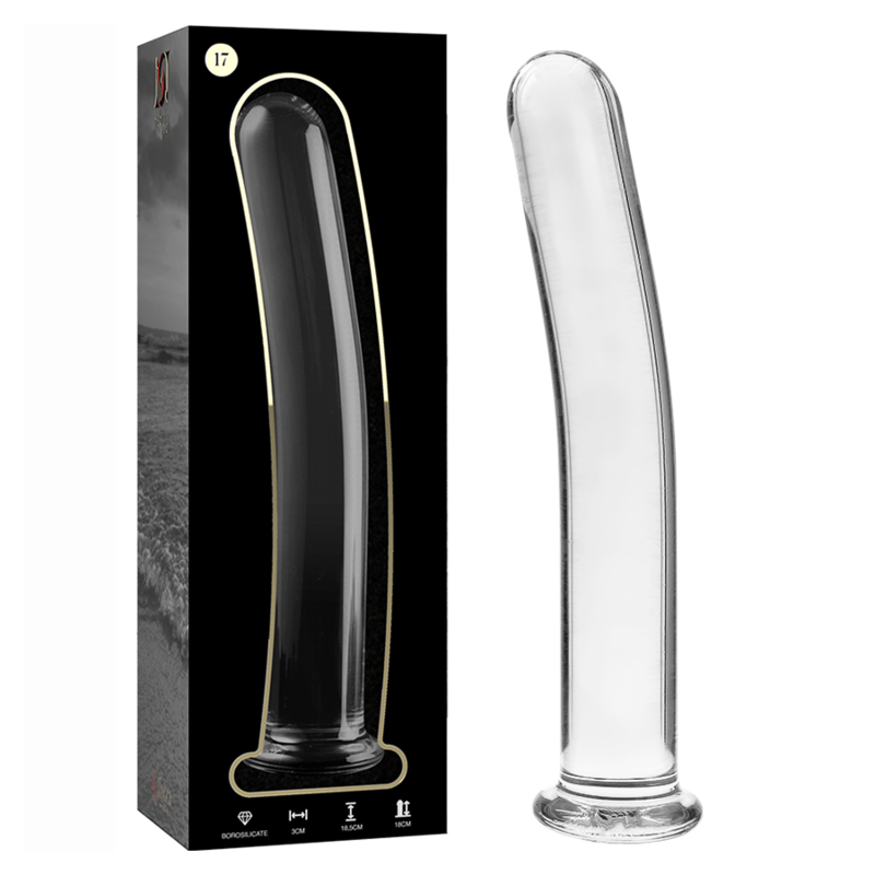 NEBULA SERIES BY IBIZA - MODELO 17 DILDO CRISTAL TRANSPARENTE 18.5 CM -O- 3 CM