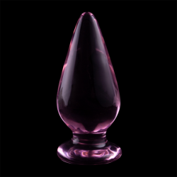 SERIE NEBULA DE IBIZA - MODELO 4 TAPÓN ANAL DE VIDRIO DE BOROSILICATO ROSA 11 CM -O- 5 CM