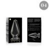 SERIE NEBULA DE IBIZA - MODELO 4 TAPÓN ANAL DE VIDRIO DE BOROSILICATO TRANSPARENTE 11 CM -O- 5 CM