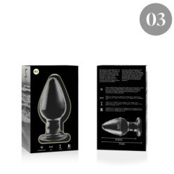 NEBULA SERIES BY IBIZA - MODELO 3 PLUG CRISTAL TRANSPARENTE 11 CM -O- 5 CM