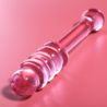 SERIE NEBULA DE IBIZA - MODELO 20 DILDO DE VIDRIO DE BOROSILICATO ROSA 20,5 CM -O- 3 CM