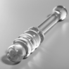 SERIE NEBULA DE IBIZA - MODELO 20 DILDO DE VIDRIO DE BOROSILICATO TRANSPARENTE 20,5 CM -O- 3 CM