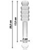 SERIE NEBULA DE IBIZA - MODELO 20 DILDO DE VIDRIO DE BOROSILICATO TRANSPARENTE 20,5 CM -O- 3 CM