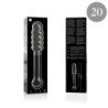 SERIE NEBULA DE IBIZA - MODELO 20 DILDO DE VIDRIO DE BOROSILICATO TRANSPARENTE 20,5 CM -O- 3 CM
