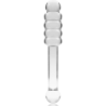 SERIE NEBULA DE IBIZA - MODELO 20 DILDO DE VIDRIO DE BOROSILICATO TRANSPARENTE 20,5 CM -O- 3 CM