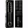 SERIE NEBULA DE IBIZA - MODELO 20 DILDO DE VIDRIO DE BOROSILICATO TRANSPARENTE 20,5 CM -O- 3 CM