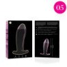 SERIE NEBULA DE IBIZA - MODELO 5 TAPÓN ANAL DE VIDRIO DE BOROSILICATO ROSA 12,5 CM -O- 3,5 CM