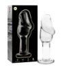 SERIE NEBULA DE IBIZA - MODELO 6 TAPÓN ANAL DE VIDRIO DE BOROSILICATO TRANSPARENTE 12,5 CM -O- 4 CM