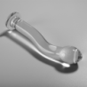 SERIE NEBULA DE IBIZA - MODELO 18 DILDO DE VIDRIO DE BOROSILICATO TRANSPARENTE 18,5 CM -O- 3,5 CM